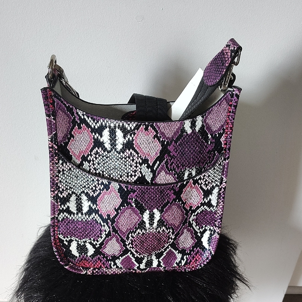 🆕Purple Snake Print Adjustable Crossbody Bag